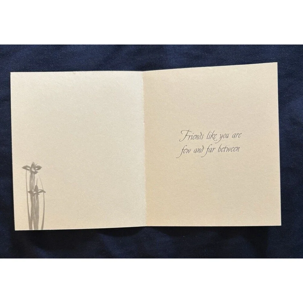Friendship Card with White Envelope | Purple Flower design by Habitat